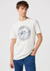 Wrangler T-Shirt AMERICANA TEE Khaki/Weiß/Beige/Creme