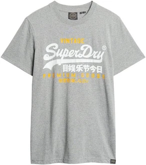 Superdry Print-Shirt SD-VL DUO TEE Mit Cracked Print grau