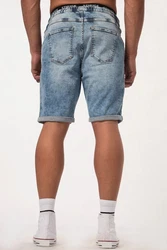 STHUGE Jeans-Bermuda FLEXLASTIC Denim Blau/Hellblau