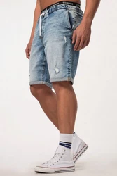 STHUGE Jeans-Bermuda FLEXLASTIC Denim Blau/Hellblau
