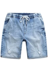 STHUGE Jeans-Bermuda FLEXLASTIC Denim Blau/Hellblau