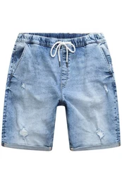 Jeansbermudas Jeans-Bermuda FLEXLASTIC Denim destroyed