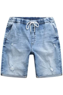 STHUGE Jeans-Bermuda FLEXLASTIC Denim Blau/Hellblau