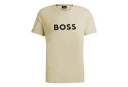 BOSS T-Shirt RN mit Markenprint Beige/Khaki/Gold/Rosa/Braun
