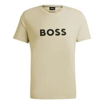 BOSS T-Shirt RN mit Markenprint Beige/Khaki/Gold/Rosa/Braun