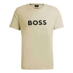 BOSS T-Shirt RN mit Markenprint Beige/Khaki/Gold/Rosa/Braun