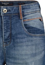 SUBLEVEL Bermudas Herren Jeans Short Blau/Hellblau/Pastell/Dunkelblau