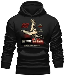 Kapuzensweatshirt Hoodie fr Biker Racer - Big Spark Big Bang