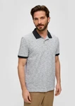s.Oliver Kurzarmshirt Poloshirt Grau/Hellgrau
