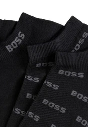 BOSS Freizeitsocken 2P AS Allover CC mit Logostickereien dunkelgrau/schwarz