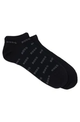 BOSS Freizeitsocken 2P AS Allover CC mit Logostickereien dunkelgrau/schwarz