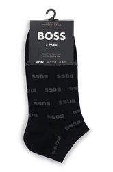 BOSS Freizeitsocken 2P AS Allover CC mit Logostickereien dunkelgrau/schwarz