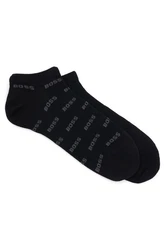 BOSS Freizeitsocken 2P AS Allover CC mit Logostickereien dunkelgrau/schwarz