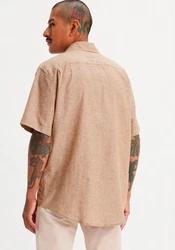 Levi's Kurzarmhemd LS BATTERY HM SHIRT SLIM Beige/Braun