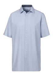 OLYMP Kurzarmhemd Luxor 24/Seven Modern Fit Blau/Hellblau/Dunkelblau