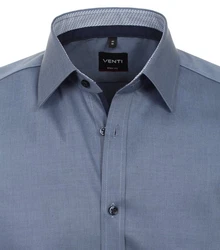 VENTI Businesshemd Kurzarm uni Blau/Grau/Dunkelblau/Hellblau