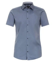 VENTI Businesshemd Kurzarm uni Blau/Grau/Dunkelblau/Hellblau