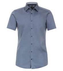 VENTI Businesshemd Kurzarm uni Blau/Grau/Dunkelblau/Hellblau