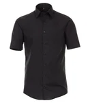 VENTI Businesshemd Kurzarm uni Schwarz/Grau