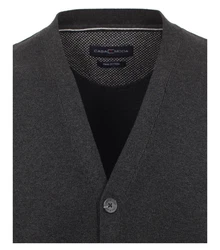 CASAMODA Strickweste uni Dunkelgrau/Grau/Schwarz