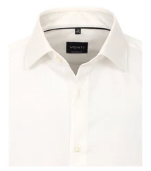 VENTI Businesshemd Uni Weiß/Creme/Beige/Khaki