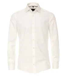 VENTI Businesshemd Uni Weiß/Creme/Beige/Khaki