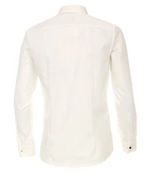 VENTI Businesshemd Uni Weiß/Creme/Beige/Khaki
