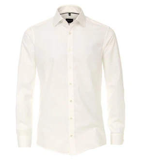 VENTI Businesshemd Uni Weiß/Creme/Beige/Khaki