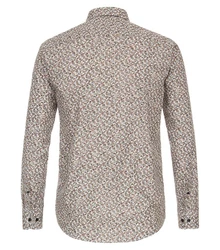 CASAMODA Langarmhemd Freizeithemd Print Beige/Rot/Gelb/Braun