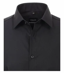 VENTI Businesshemd extra langer Arm Schwarz/Grau