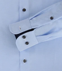 CASAMODA Businesshemd uni Hellblau/Dunkelblau/Blau