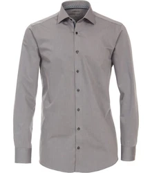 VENTI Businesshemd Hyperflex uni Grau/Hellgrau/Dunkelgrau/Braun