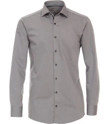 VENTI Businesshemd Hyperflex uni Grau/Hellgrau/Dunkelgrau/Braun