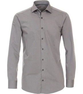 VENTI Businesshemd Hyperflex uni Grau/Hellgrau/Dunkelgrau/Braun