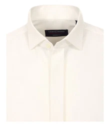 CASAMODA Langarmhemd Modern Klppchenkragen Weiß/Creme/Khaki