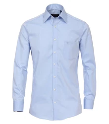 CASAMODA Langarmhemd Comfort Fit Dunkelblau/Hellblau/Blau