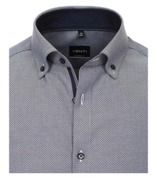 VENTI Langarmhemd Modern Fit Button-Down-Kragen (113644200) Grau/Dunkelgrau/Dunkelblau/Hellgrau