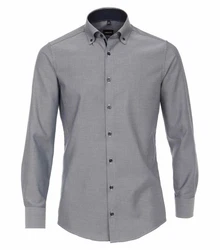 VENTI Langarmhemd Modern Fit Button-Down-Kragen (113644200) Grau/Dunkelgrau/Dunkelblau/Hellgrau