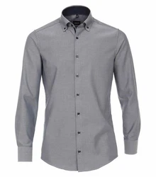 VENTI Langarmhemd Modern Fit Button-Down-Kragen (113644200) Grau/Dunkelgrau/Dunkelblau/Hellgrau