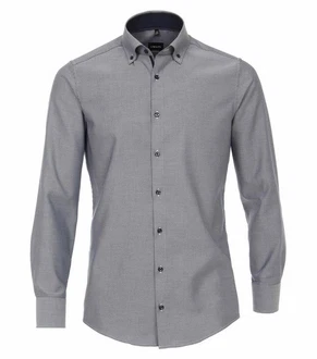 VENTI Langarmhemd Modern Fit Button-Down-Kragen (113644200) Grau/Dunkelgrau/Dunkelblau/Hellgrau