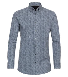 VENTI Businesshemd Print Dunkelblau/Hellblau/Blau/Grau