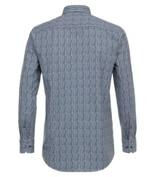 VENTI Businesshemd Print Dunkelblau/Hellblau/Blau/Grau