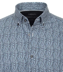 VENTI Businesshemd Print Dunkelblau/Hellblau/Blau/Grau