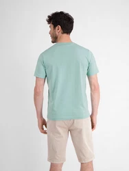 LERROS Herren T-Shirt mit Brust-Print Grün/Hellgrün/Hellblau