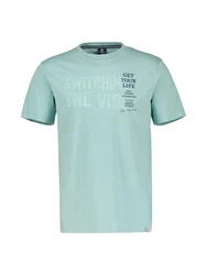 LERROS Herren T-Shirt mit Brust-Print Grün/Hellgrün/Hellblau
