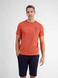 LERROS Herren T-Shirt mit Brust-Print 