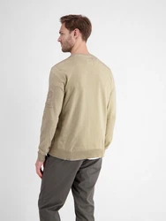 LERROS Rundhals Strickpullover Khaki/Beige