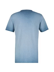 LERROS Henleyshirt Serafino für Herren sportlicher Optik Blau/Hellblau/Grau