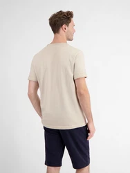 LERROS Henleyshirt Serafino für Herren sportlicher Optik Khaki/Braun/Beige/Creme