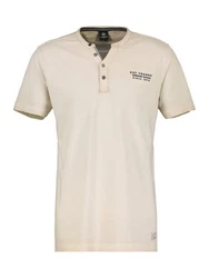 LERROS Henleyshirt Serafino für Herren sportlicher Optik Khaki/Braun/Beige/Creme